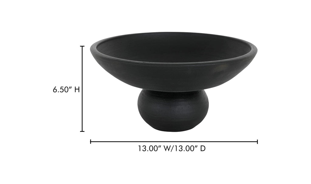 Black Terracotta Asha Decorative Bowl