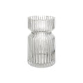 Gladys vase by Renwil, mouth-blown glass, clear fluted