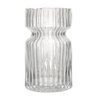 Gladys vase by Renwil, mouth-blown glass, clear fluted