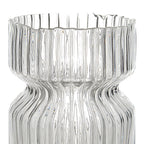 Gladys vase by Renwil, mouth-blown glass, clear fluted