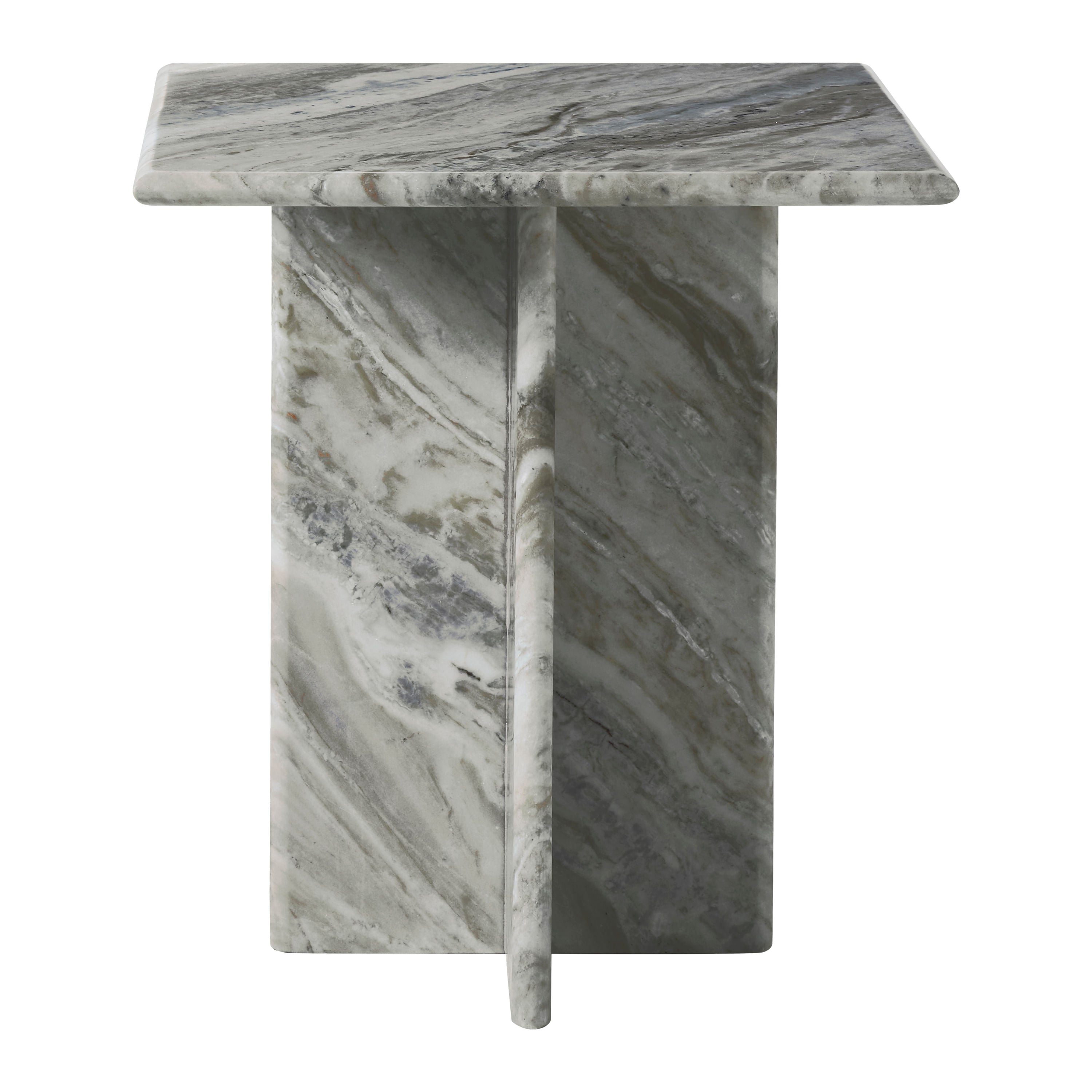 Grayson accent table by Renwil, sanwar marble, natural stone