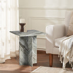 Grayson accent table by Renwil, sanwar marble, natural stone