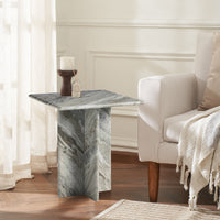 Grayson accent table by Renwil, sanwar marble, natural stone
