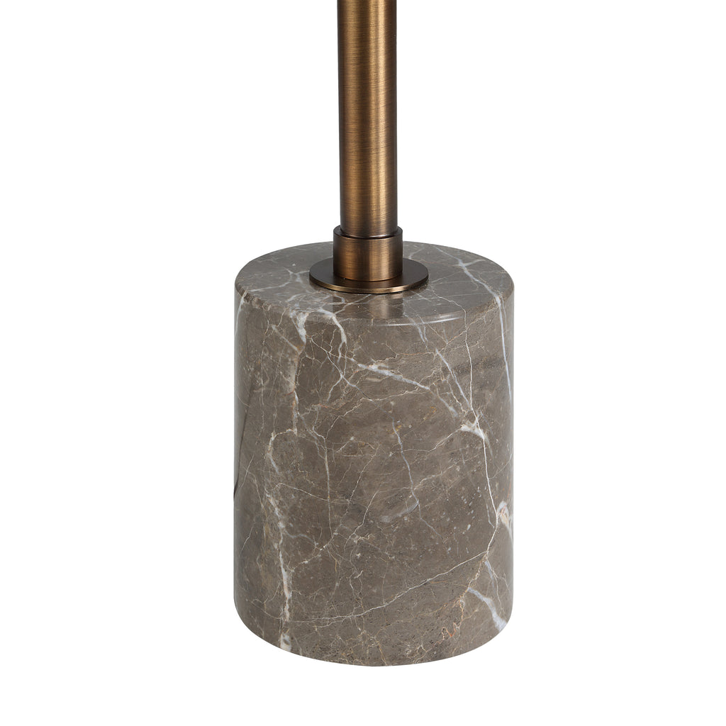 Gusle floor lamp by Renwil, iron, dark antique brushed bronze finish