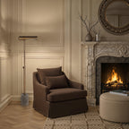 Gusle floor lamp by Renwil, iron, dark antique brushed bronze finish