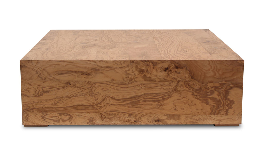 Nash Burl Coffee Table Honey Brown Burl front