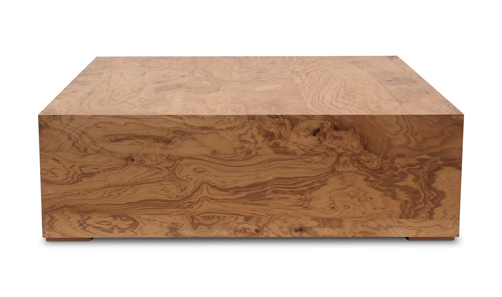 Nash Burl Coffee Table Honey Brown Burl front