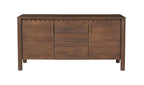 Wiley 3 Drawer Sideboard Vintage Brown front