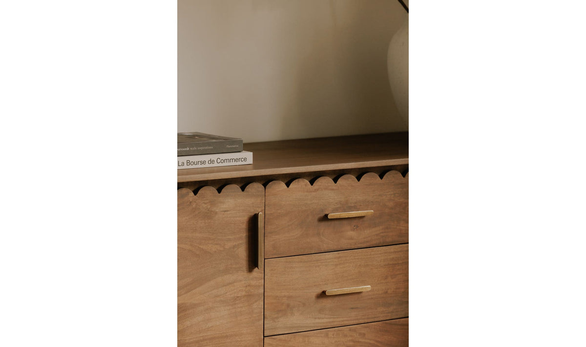 Wiley 3 Drawer Sideboard Vintage Brown view 10