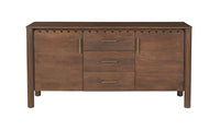 Wiley 3 Drawer Sideboard Vintage Brown front