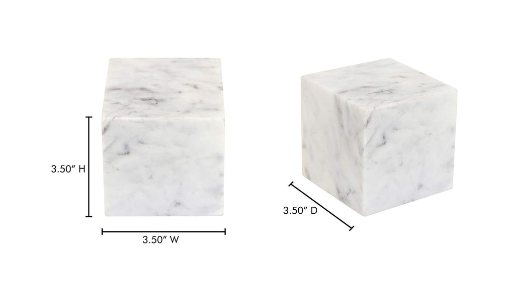 Banswara Marble Cora Cube Tabletop Accent