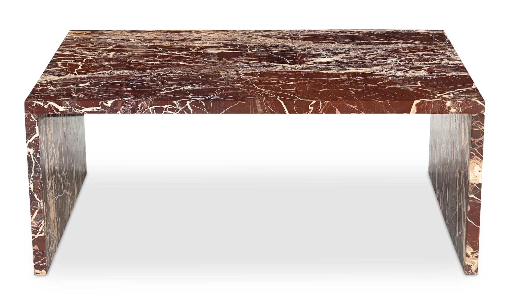 Marble Rosa Coffee Table Rosso Levanto Marble front