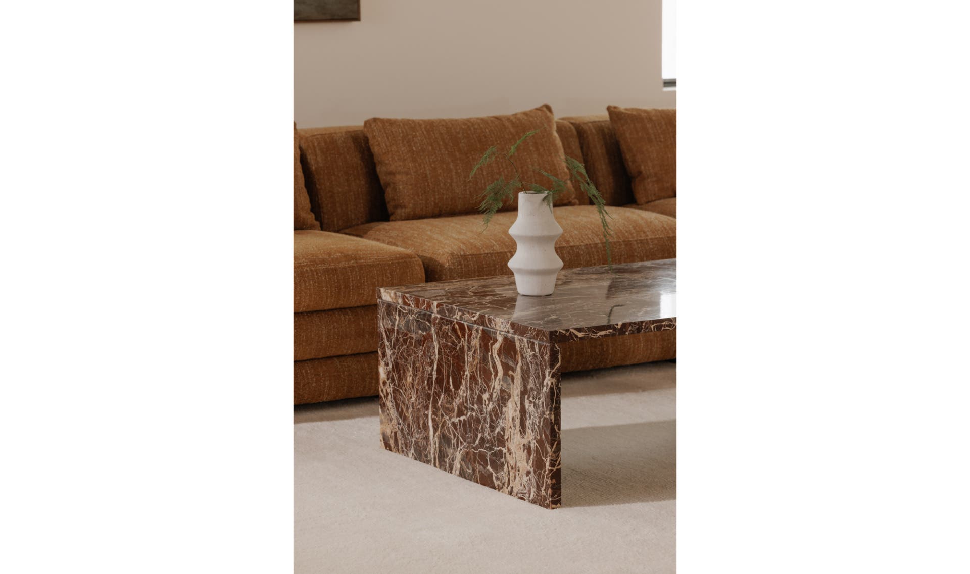 Marble Rosa Coffee Table Rosso Levanto Marble view 2