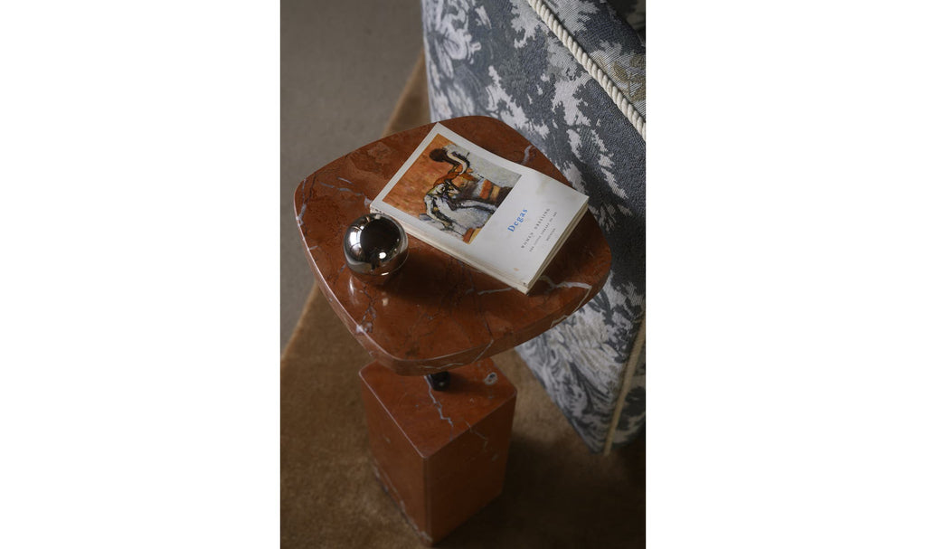 Stone-Top Caro Side Table