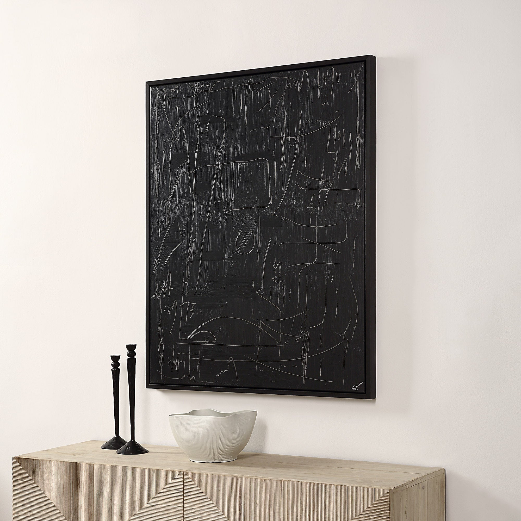 Haiku wall art by Renwil, canvas, black frame