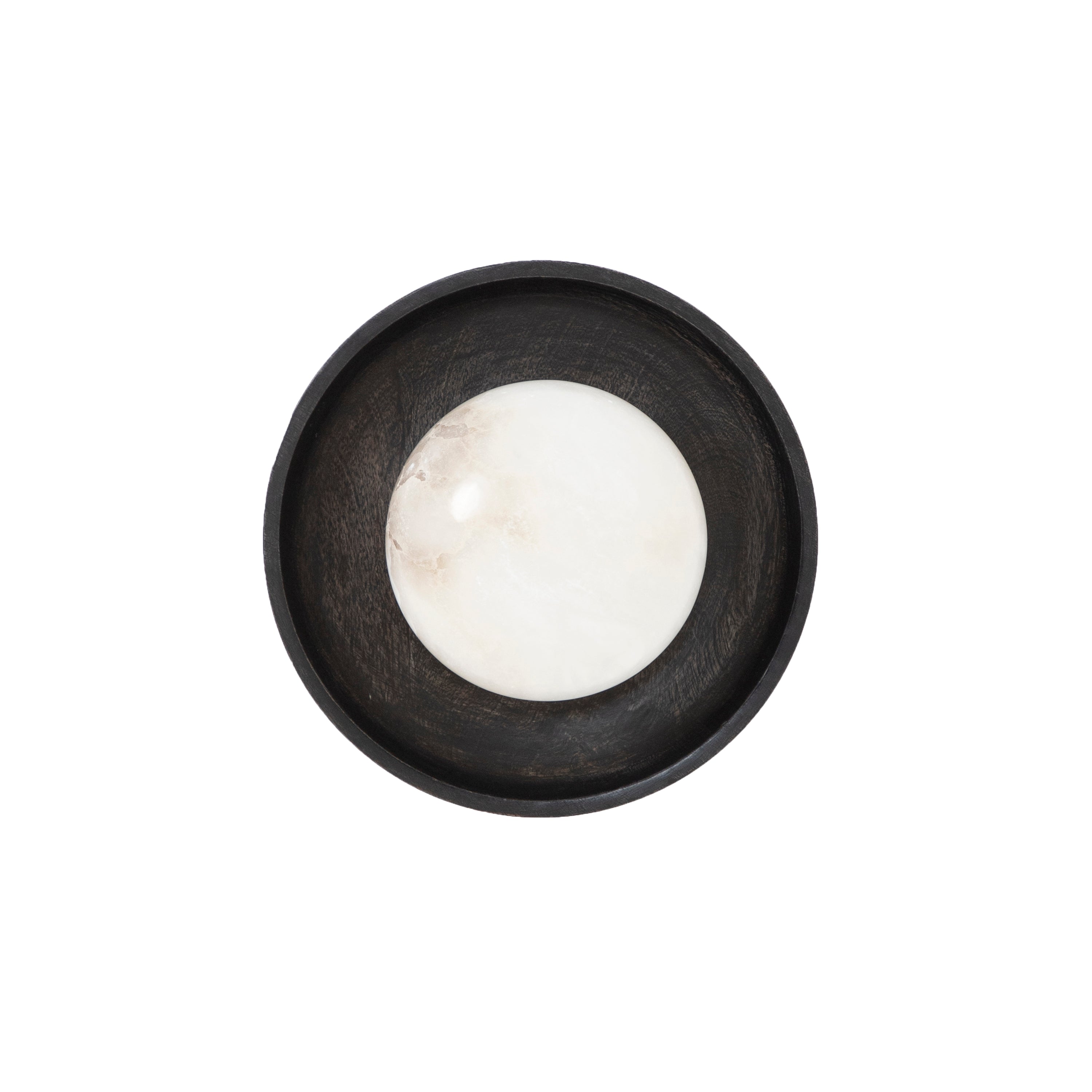 Haloa wall sconce by Renwil, mango wood, dark brown finish