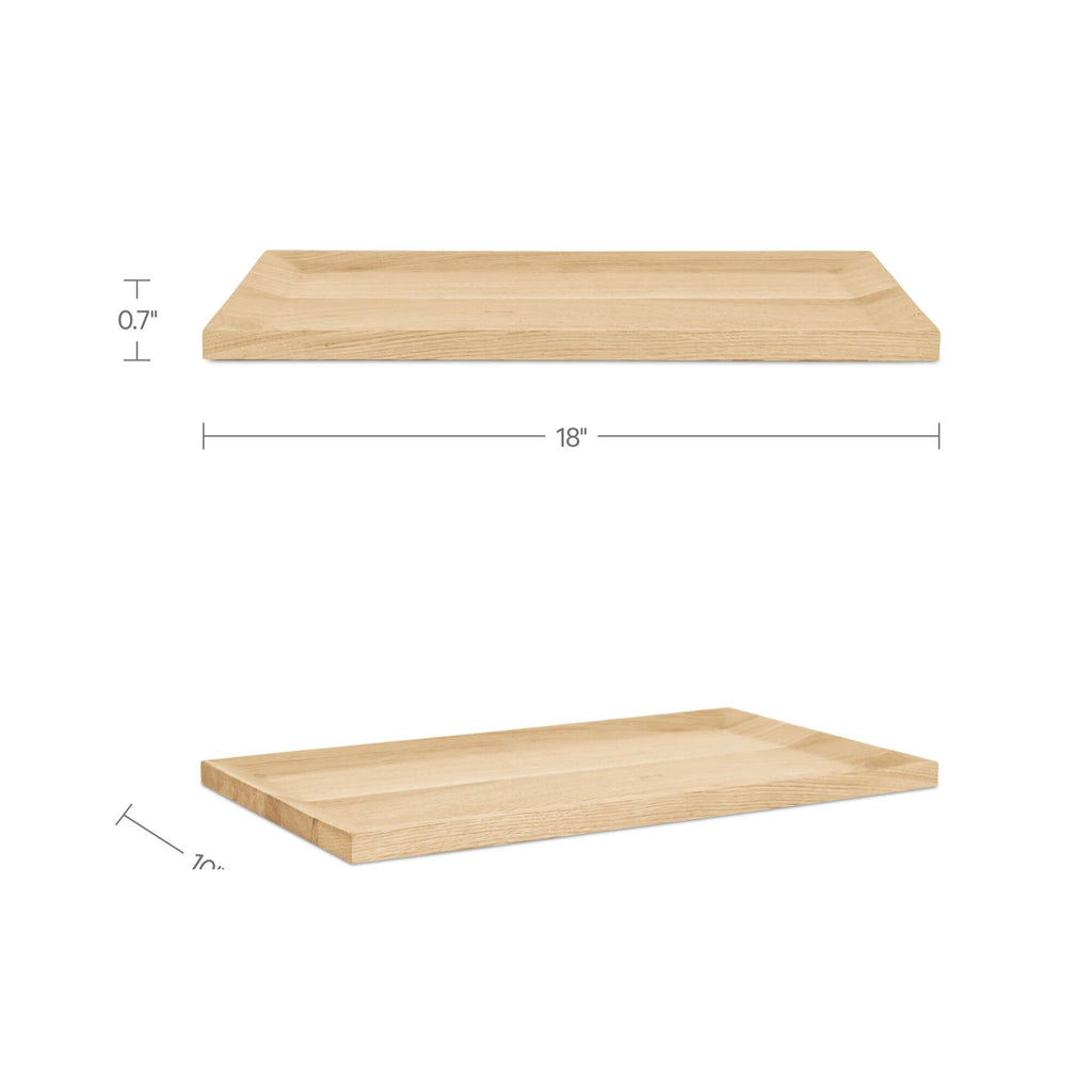 Harbor tray by Moe's Home Collection, solid oak, oiled finish