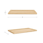 Harbor tray by Moe's Home Collection, solid oak, oiled finish