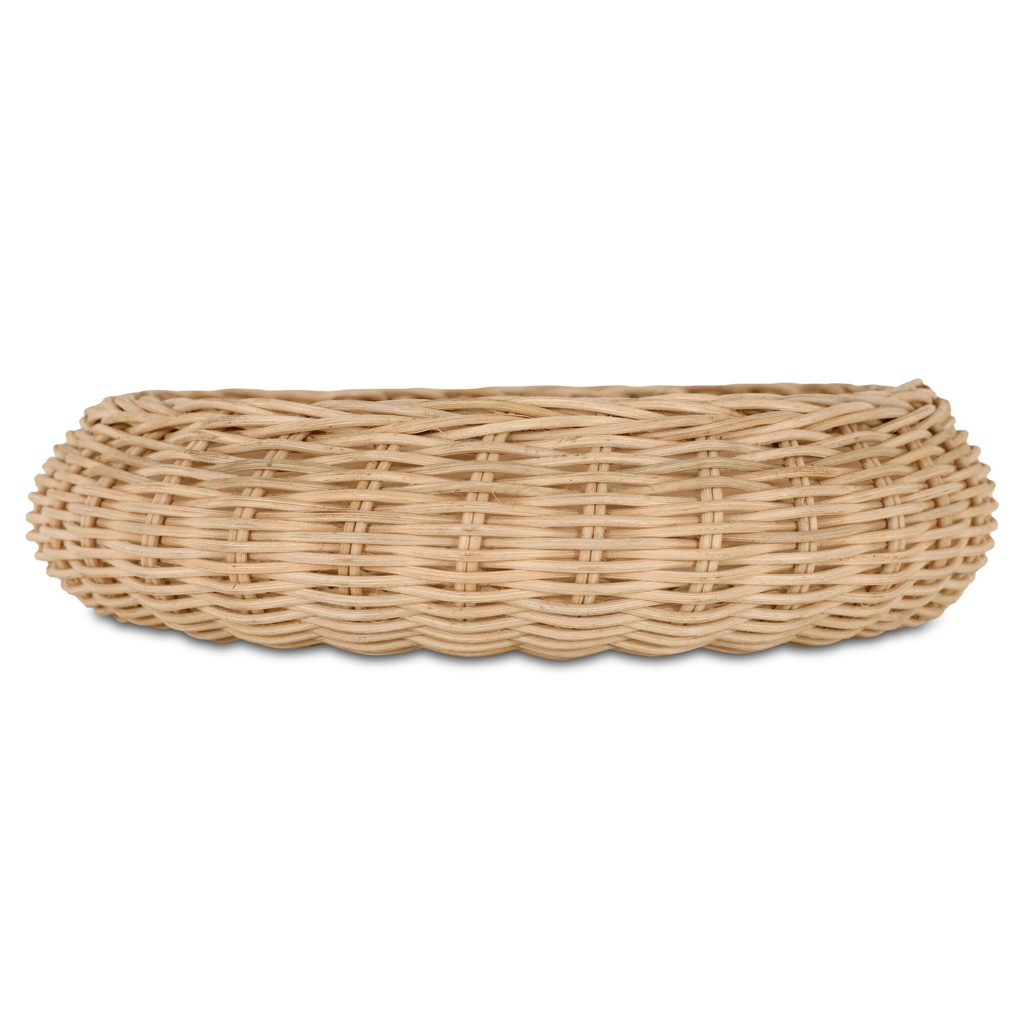 Harding bowl by Moe's Home Collection, hand-woven natural rattan, cane