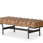 Harrison bench by Moe's Home Collection, upholstered performance fabric, tan
