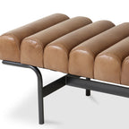 Harrison bench by Moe's Home Collection, upholstered performance fabric, tan
