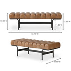 Harrison bench by Moe's Home Collection, upholstered performance fabric, tan