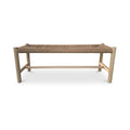 Hawthorn large bench by Moe's Home Collection, natural solid wood, light oil finish
