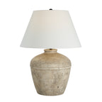 Heritage table lamp by Renwil, ceramic, distressed brown and beige