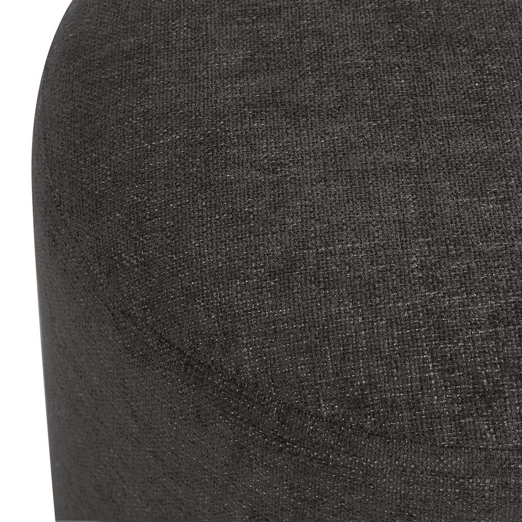 Hevea ottoman by Renwil, chenille, dark brown finish