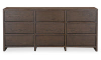 Jenson 9 Drawer Dresser Brown