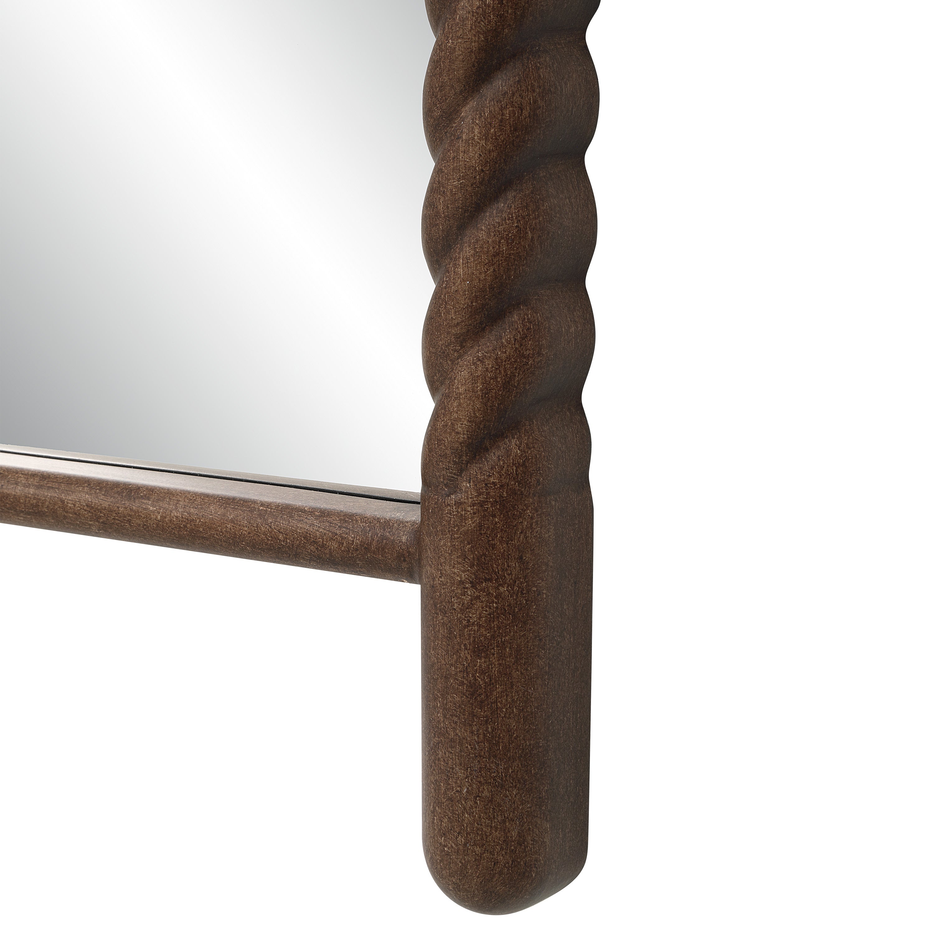 Ignatius wall mirror by Renwil, wood, walnut finish