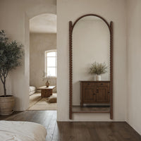 Ignatius wall mirror by Renwil, wood, walnut finish