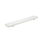 Inka marble tray by Renwil, solid white marble, natural veining