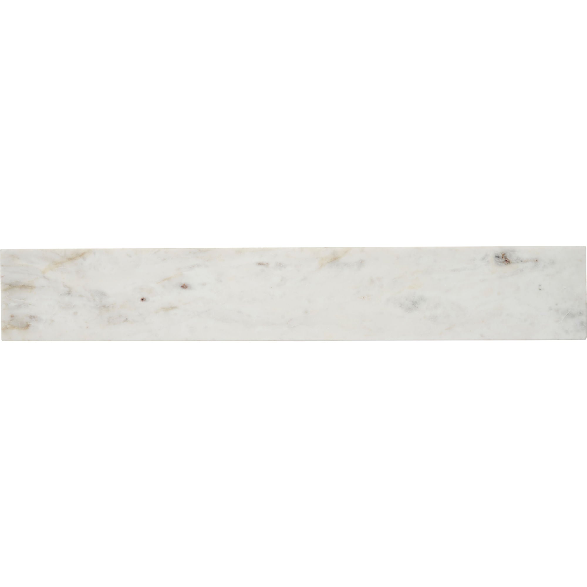 Inka marble tray by Renwil, solid white marble, natural veining