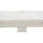 Inka marble tray by Renwil, solid white marble, natural veining