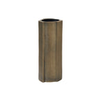Interlude vase by Renwil, cast aluminum, antique brass finish