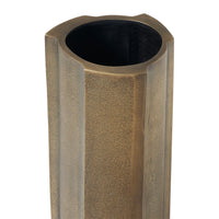 Interlude vase by Renwil, cast aluminum, antique brass finish