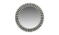 Isolde wall mirror by Moe's Home Collection, black and beige marble panels, geometric frame