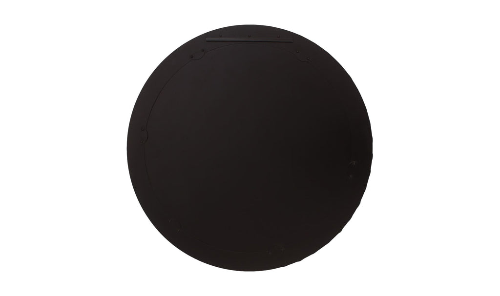 Isolde wall mirror by Moe's Home Collection, black and beige marble panels, geometric frame