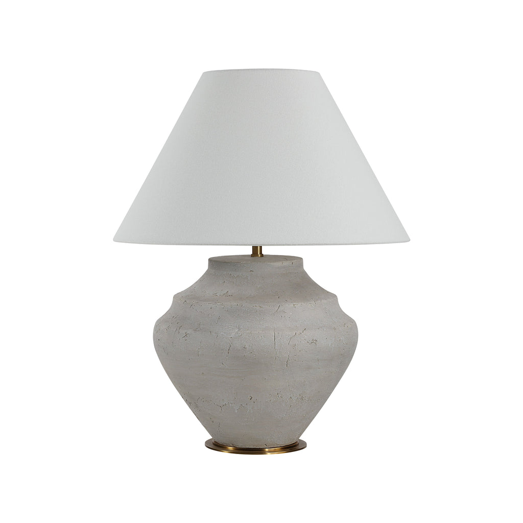 Iulia table lamp by Renwil, ceramic base, antique beige finish
