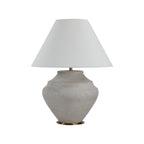 Iulia table lamp by Renwil, ceramic base, antique beige finish