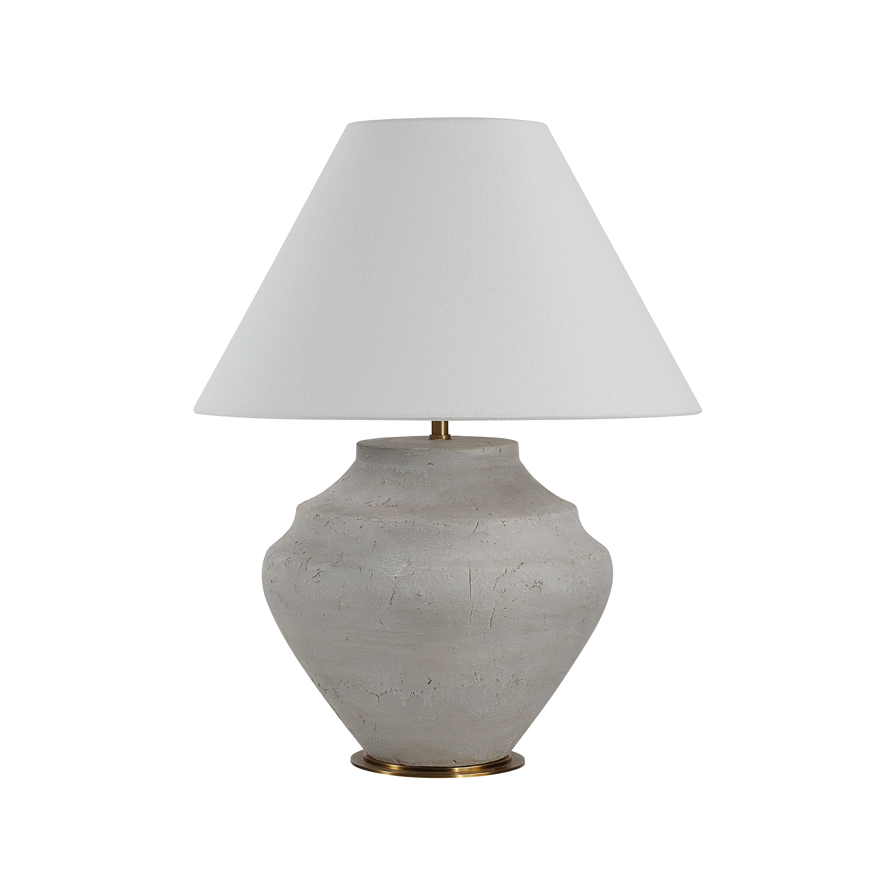 Iulia table lamp by Renwil, ceramic base, antique beige finish