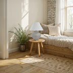 Iulia table lamp by Renwil, ceramic base, antique beige finish