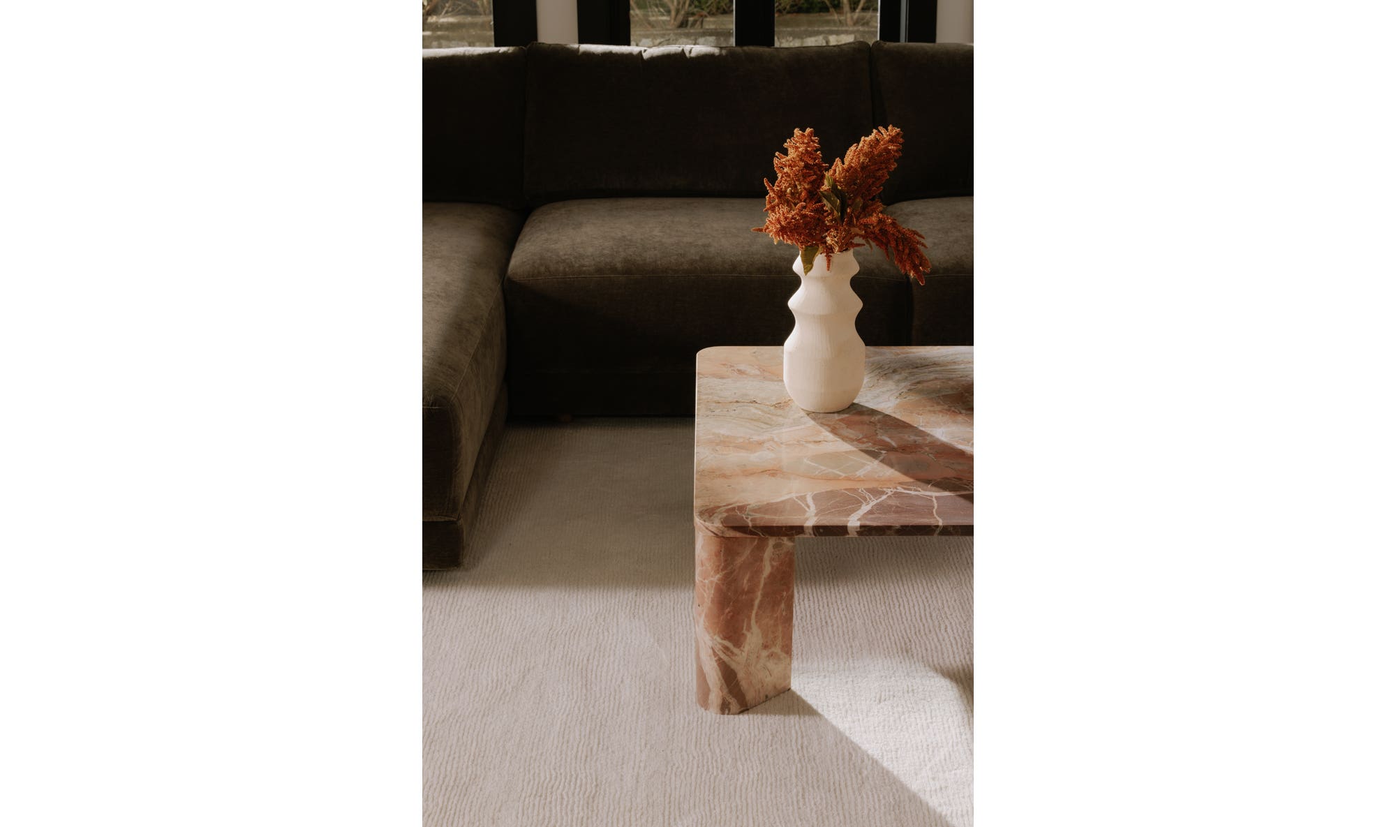 Segment Coffee Table Orange Levante Marble view 10