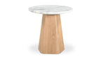 Evelyn Accent Table Ashen Grey Matrix Marble White Marble
