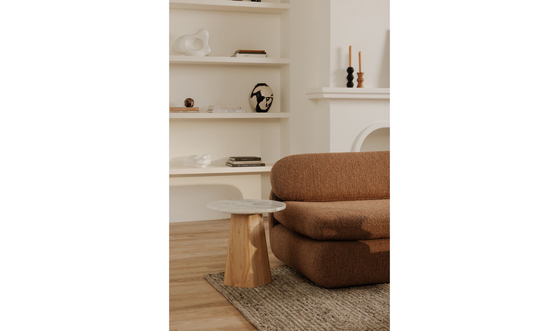 Evelyn Accent Table Ashen Grey Matrix Marble 4