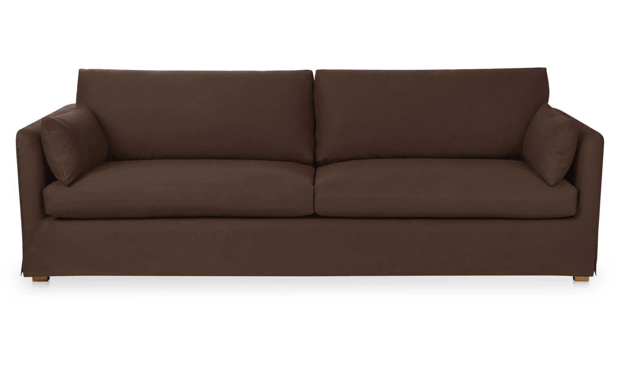 Shea Sofa Dark Brown front