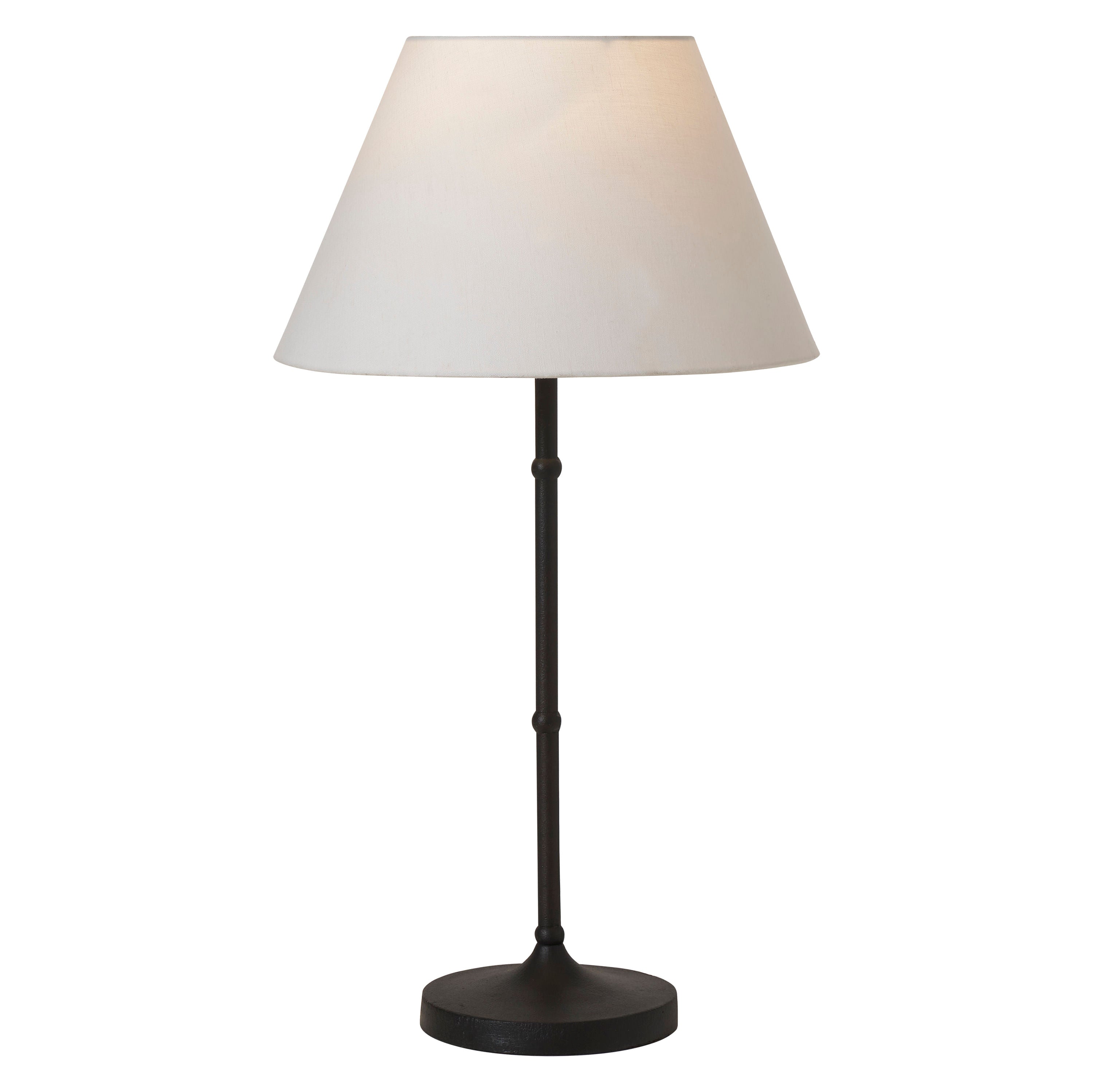 Kalista table lamp by Renwil, cast aluminum, matte black finish