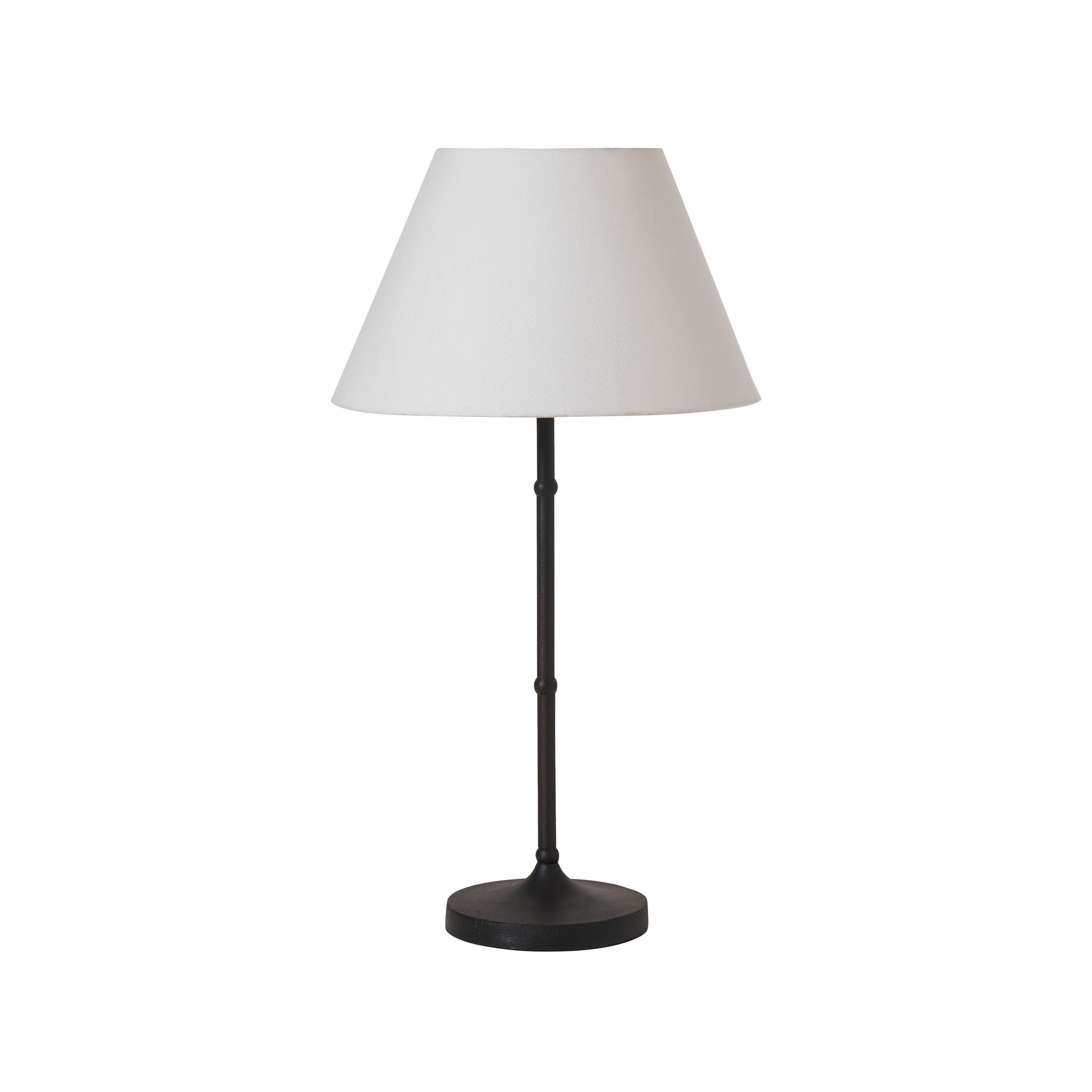 Kalista table lamp by Renwil, cast aluminum, matte black finish