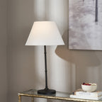 Kalista table lamp by Renwil, cast aluminum, matte black finish